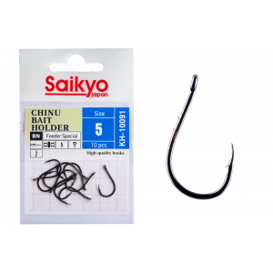 Крючки Saikyo KH-10091 BN CHINU BAIT HOLDER №5 (10 шт.) Крючки Saikyo KH-10091 BN CHINU BAIT HOLDER №5 (10 шт.)