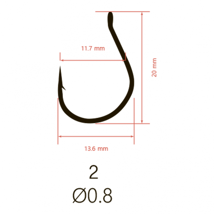 Крючки Saikyo KH-10107 BN № 2 (5шт)